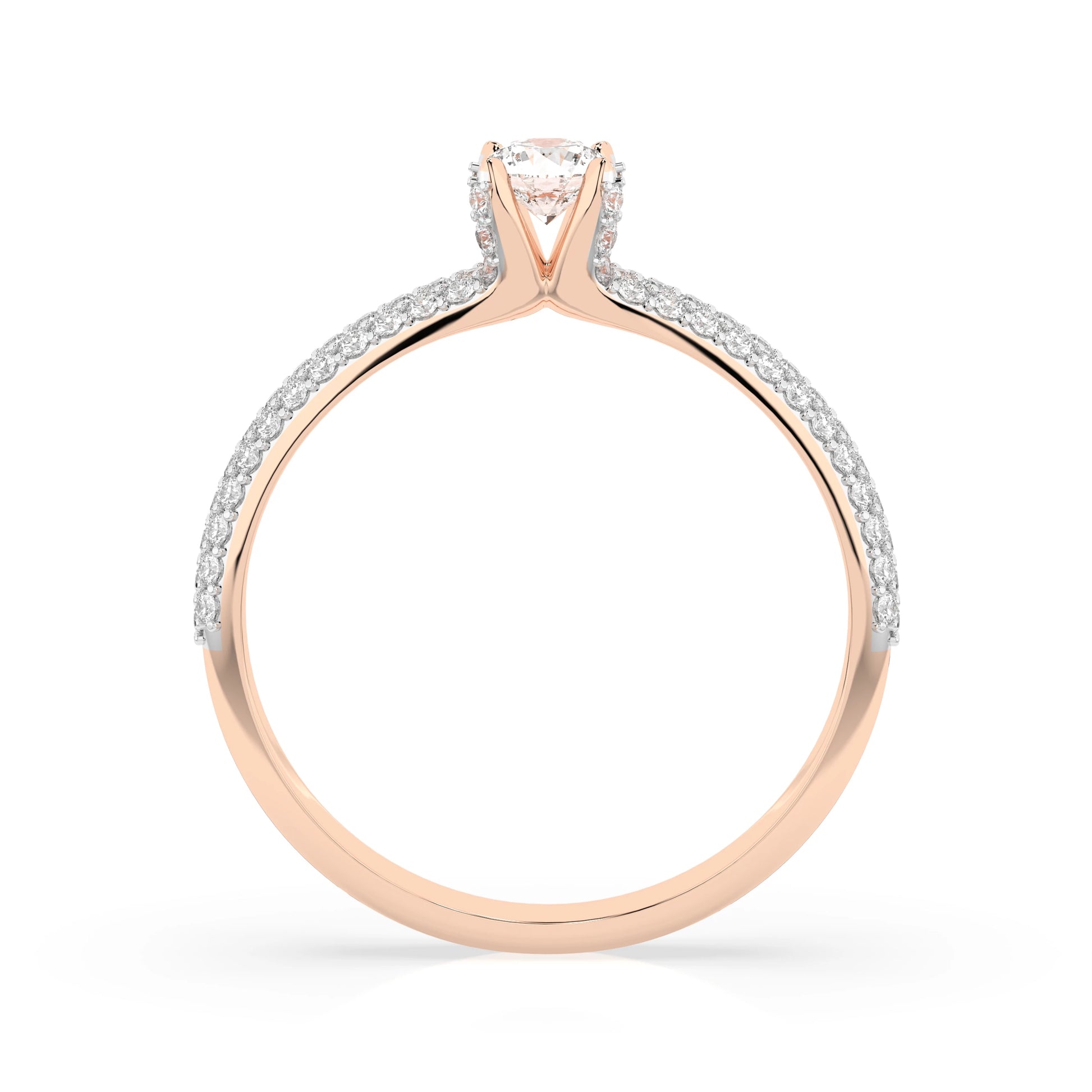 Solitär-Eternity-Ring (Rund), 0.17 ct — 101-10023