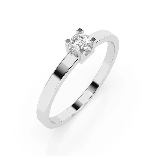 Solitär-Ring (Rund), 0.1 ct — 101-10036(3.0)