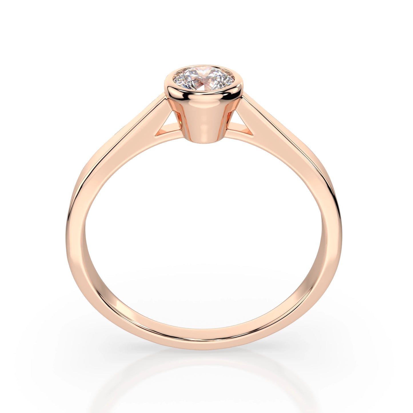 Solitär-Ring (Rund), 0.2 ct — 101-10010(3.7)