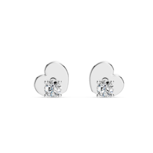 Solitär-Schmetterling-Ohrringe (Rund), 0.12 ct — 102-10012/1(2.5)