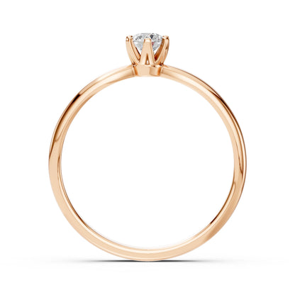 Solitär-Ring (Rund), 0.2 ct — 101-10040(3.7)