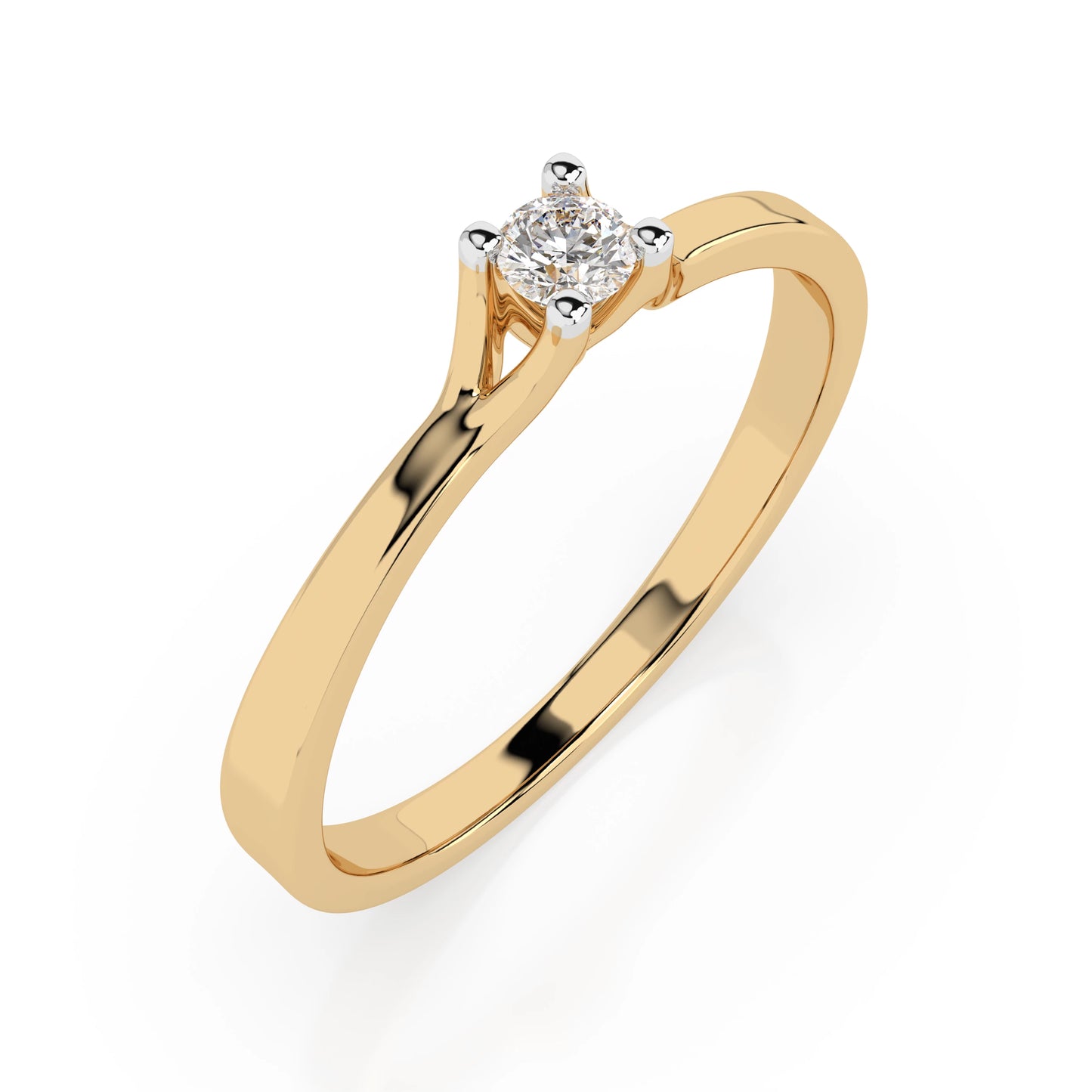Solitär-Ring (Rund), 0.06 ct — 101-10033(2.5)