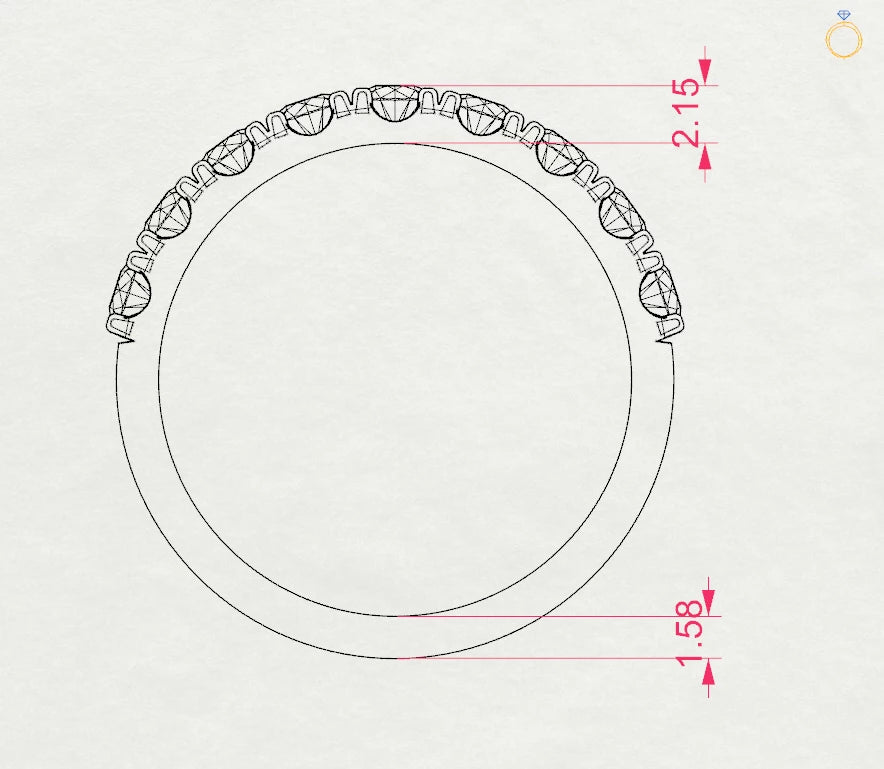 Eternity-Ring (Rund), 0.78 ct — 101-10044/3