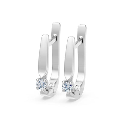 Solitär-Ohrringe mit englischem Verschluss, 0.15 ct — 102-10046(2.7)