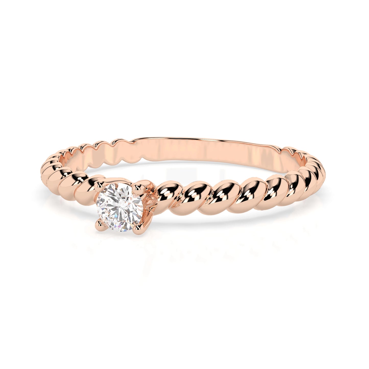 Solitär-Ring (Rund), 0.06 ct — 101-10038(2.5)