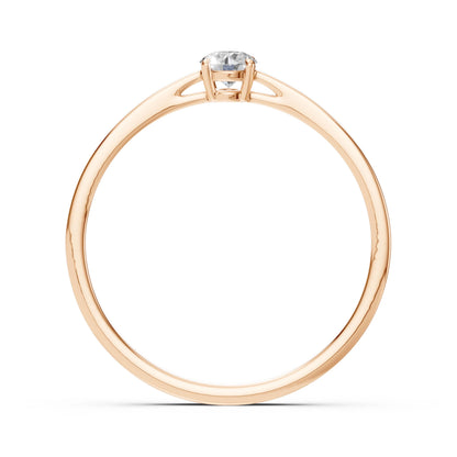 Solitär-Ring (Rund), 0.15 ct — 101-10012/1(3.4)