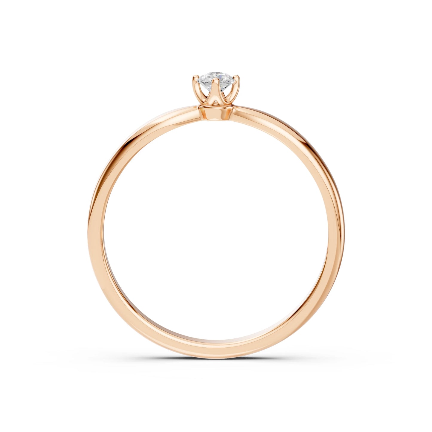 Solitär-Ring (Rund), 0.1 ct — 101-10041(3.0)