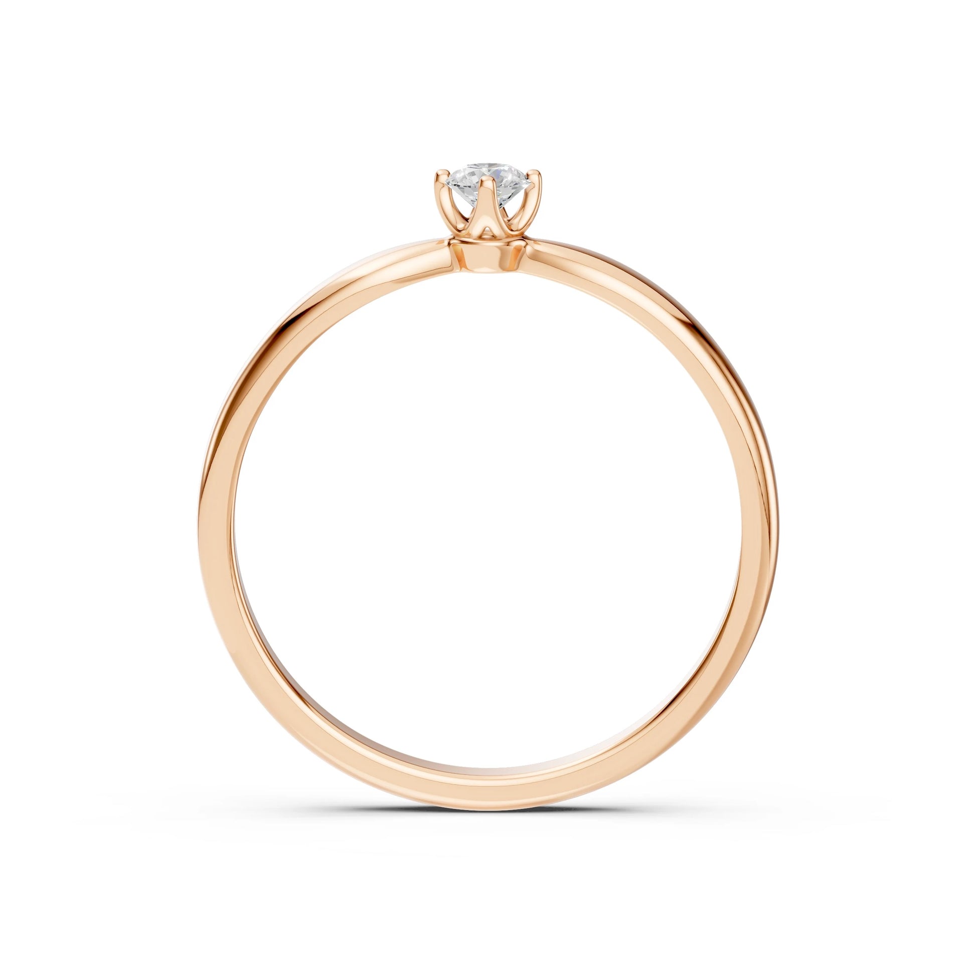 Solitär-Ring (Rund), 0.1 ct — 101-10041(3.0)