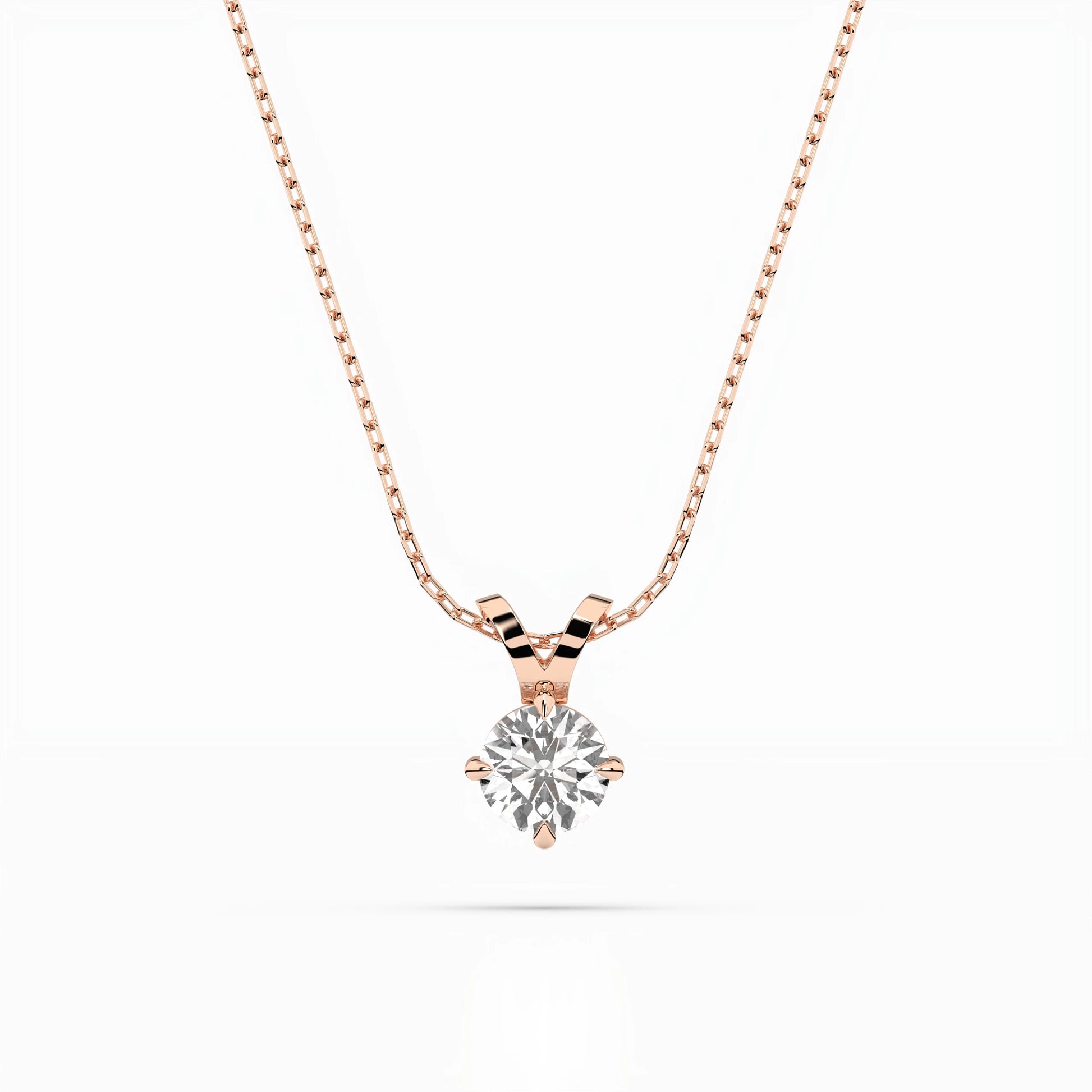 Solitär-Halskette (Rund), 0.5 ct — 104-10037(5.1)