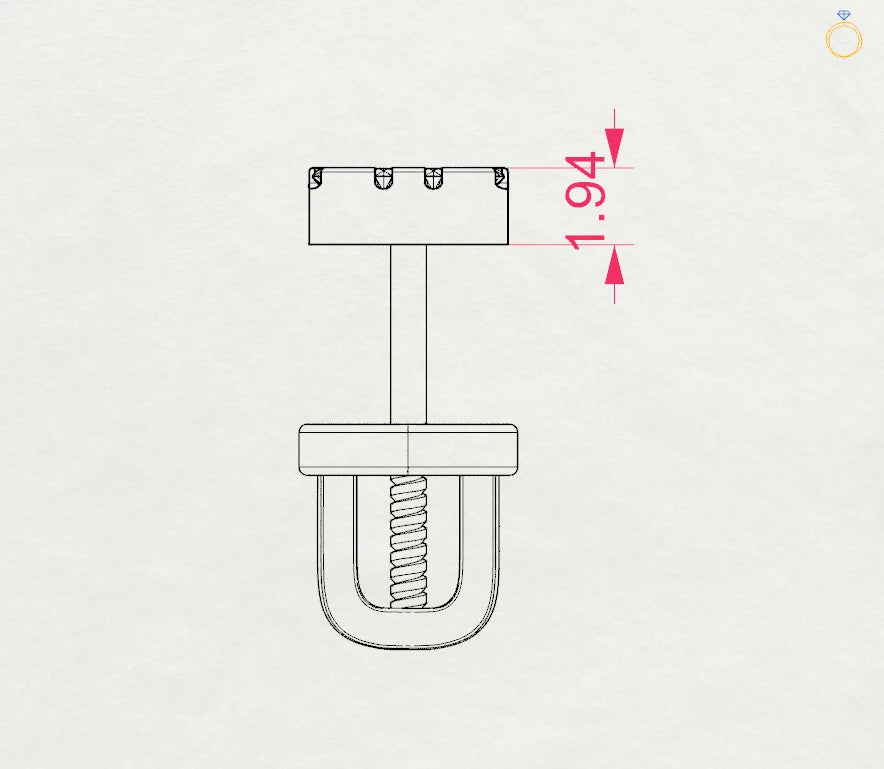 Minimalismus-Ohrringe (Rund), 0.14 ct — 102-10053