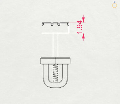 Minimalismus-Ohrringe (Rund), 0.14 ct — 102-10053