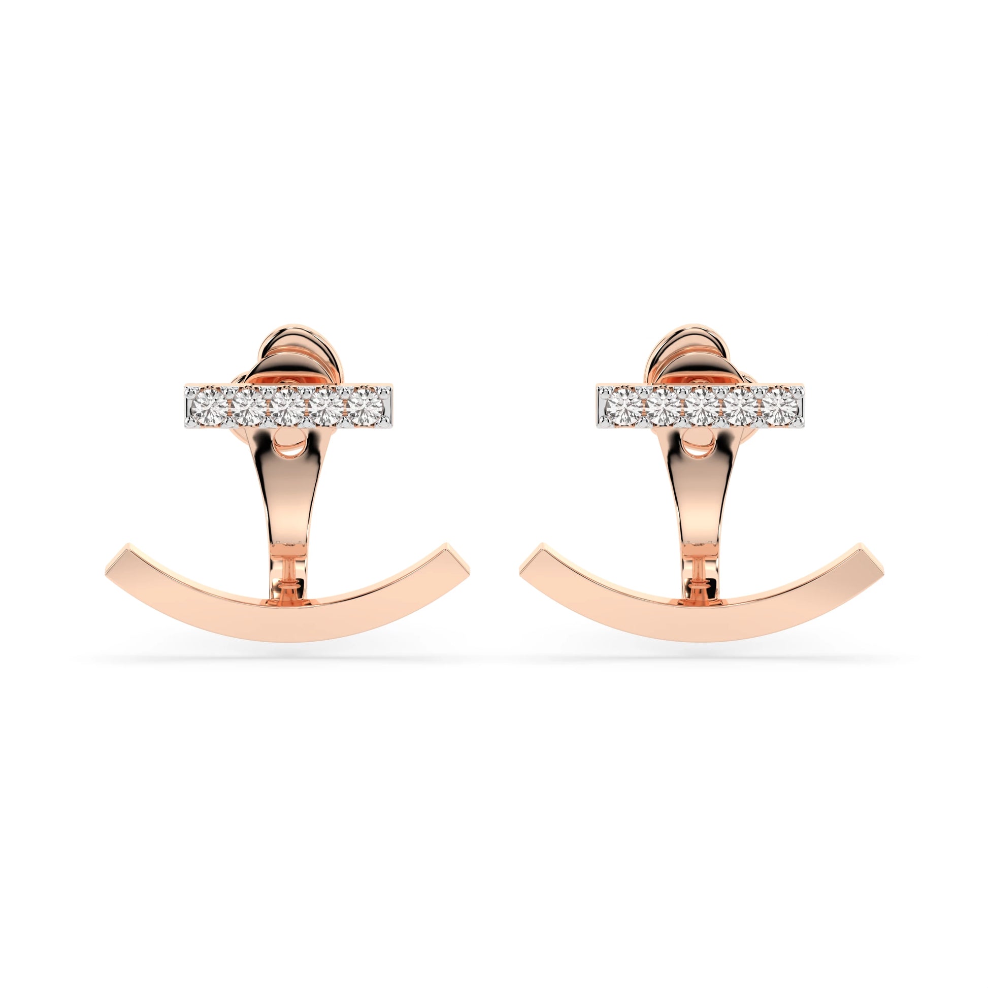 Minimalismus-Ohrringe (Rund), 0.15 ct — 102-10084