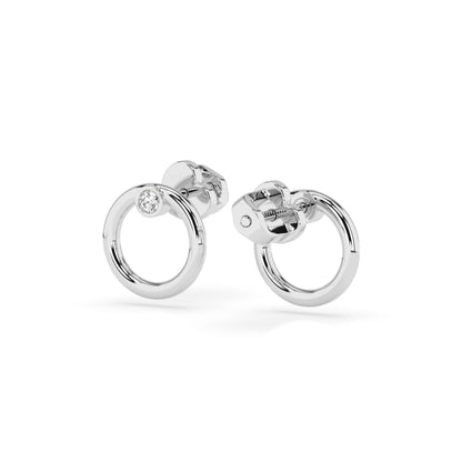 Minimalismus-Ohrringe (Rund), 0.06 ct — 102-10170