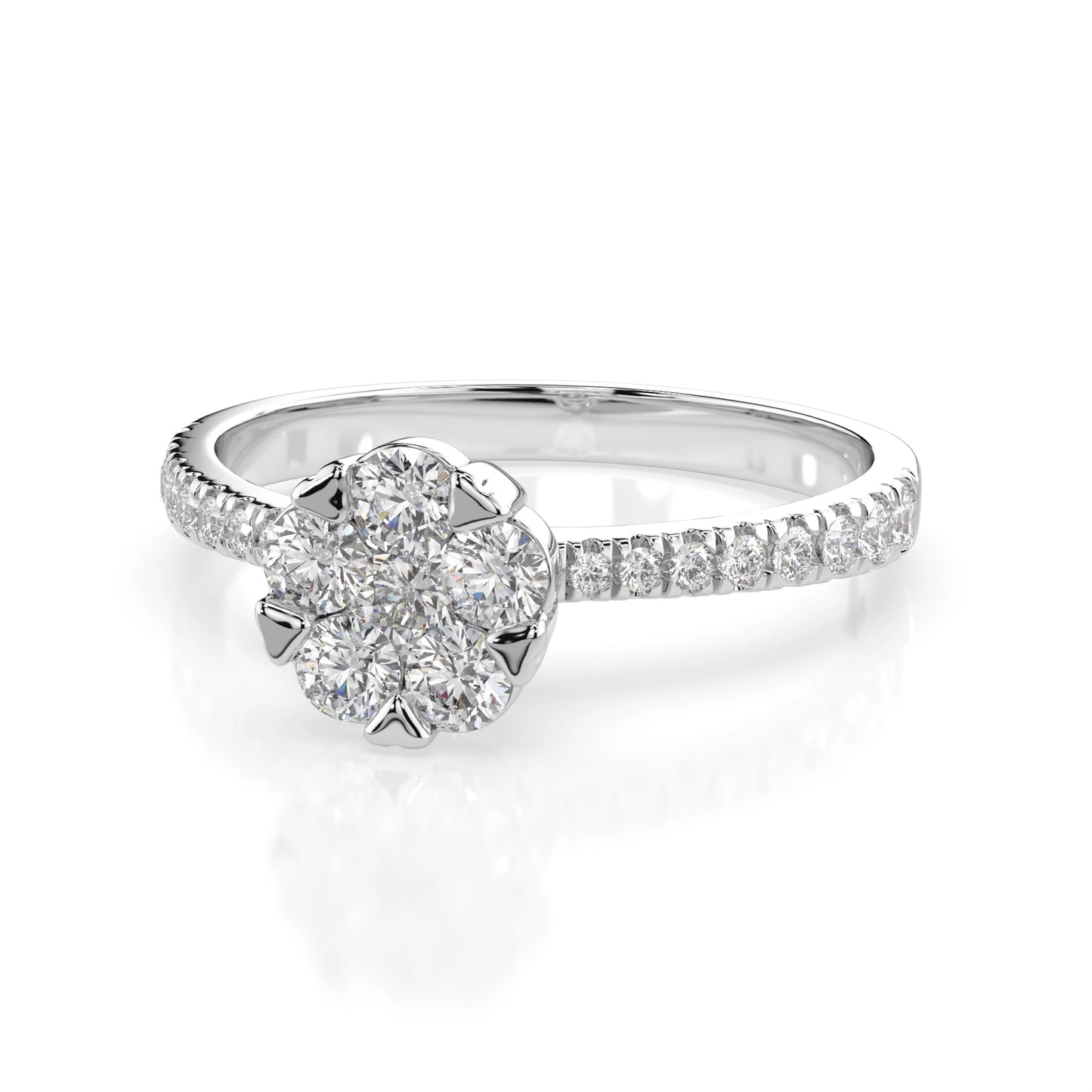 Illusion-Ring (Rund), 0.1 ct — 101-10015/4(3.0)