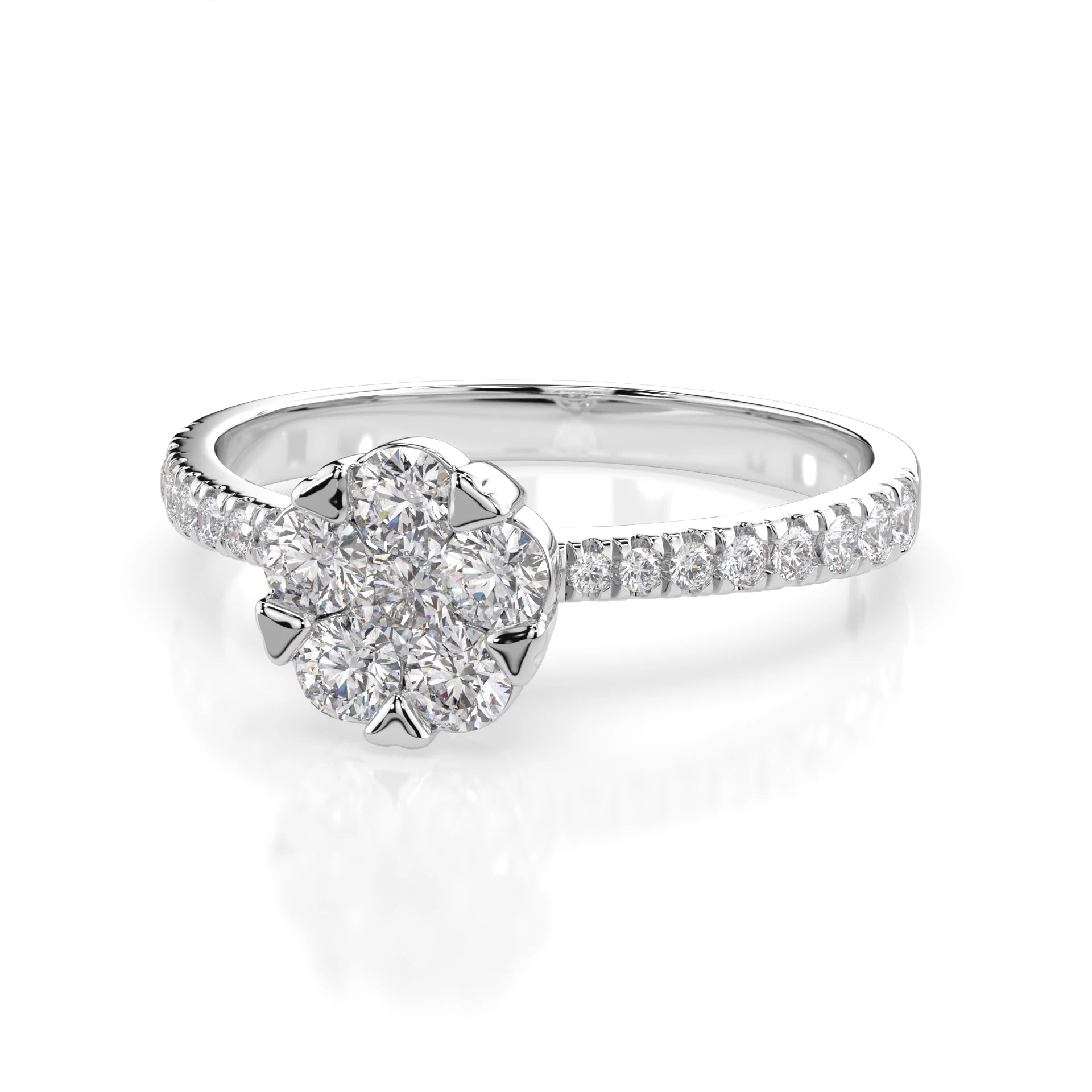 Illusion-Ring (Rund), 0.1 ct — 101-10015/4(3.0)