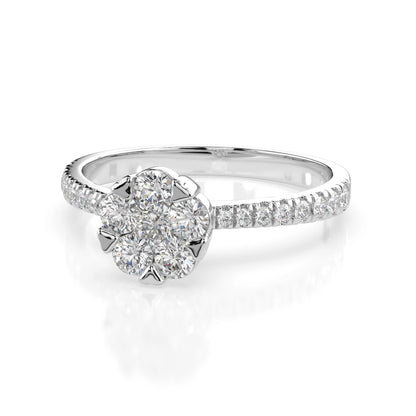 Illusion-Ring (Rund), 0.1 ct — 101-10015/4(3.0)