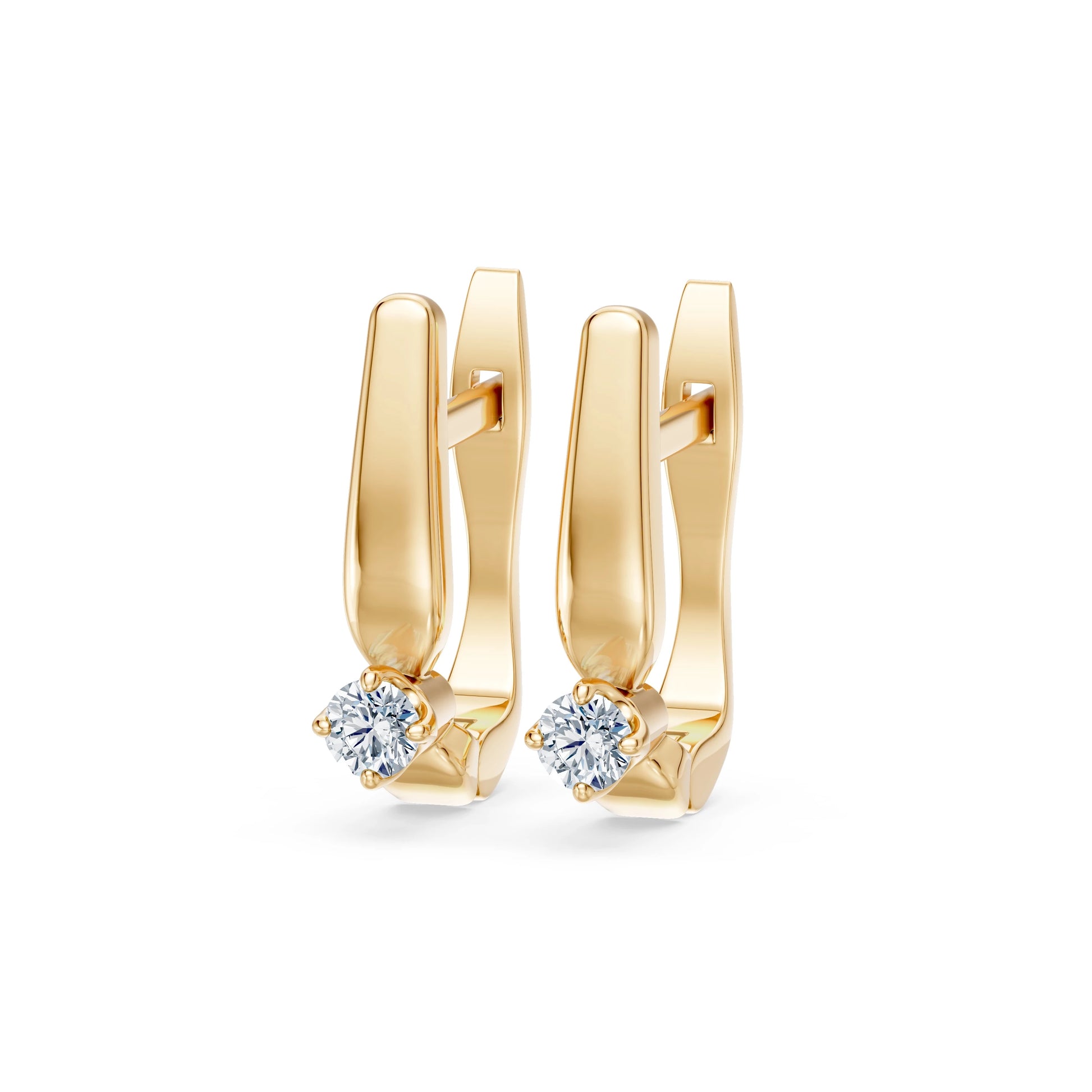 Solitär-Ohrringe mit englischem Verschluss, 0.2 ct — 102-10041(3.0)