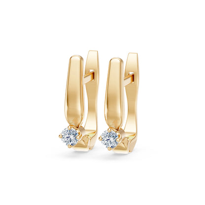 Solitär-Ohrringe mit englischem Verschluss, 0.2 ct — 102-10041(3.0)