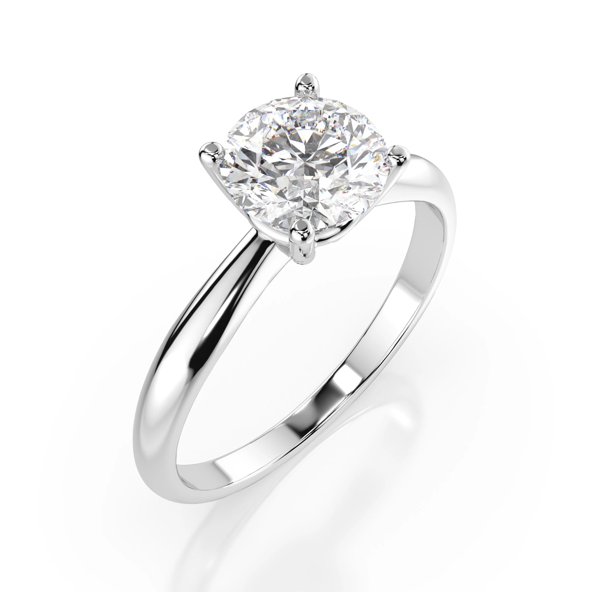 Solitär-Ring (Rund), 0.7 ct — 101-10021(5.7)