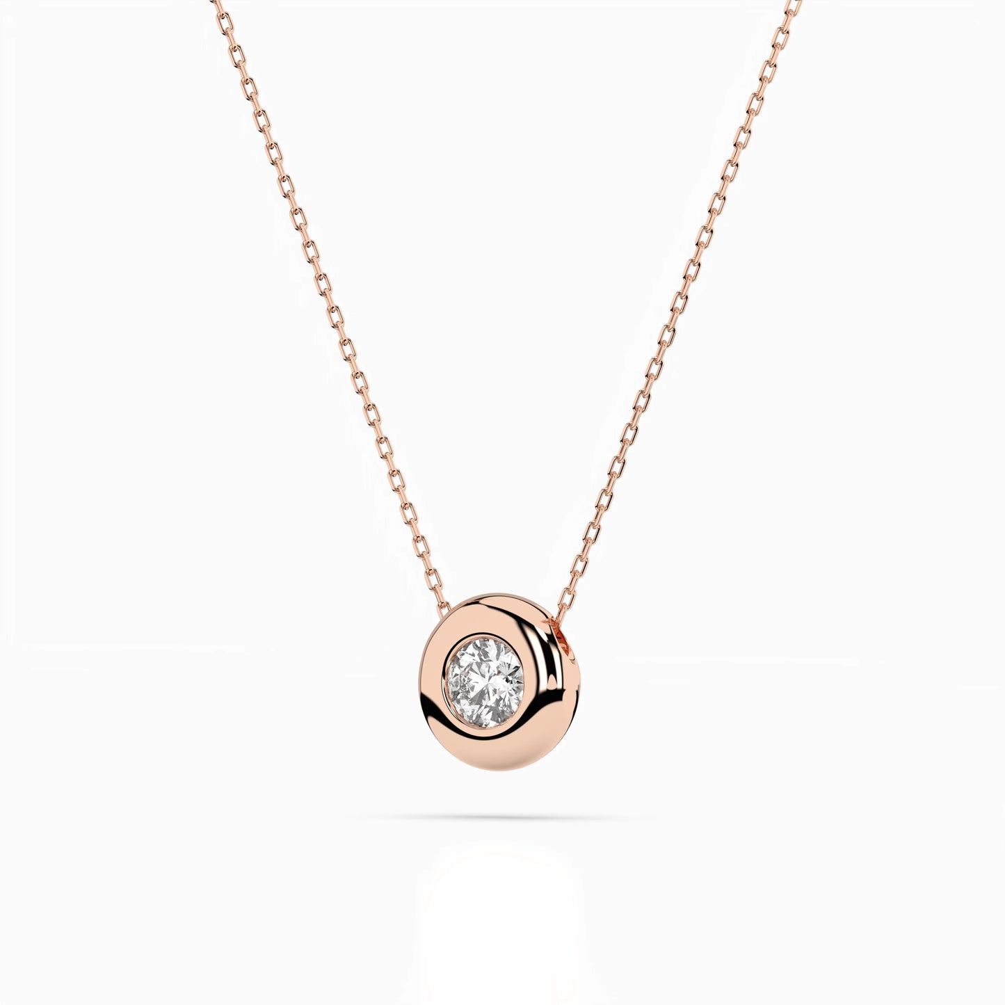 Solitär-Halskette (Rund), 0.25 ct — 104-10007(4.0)