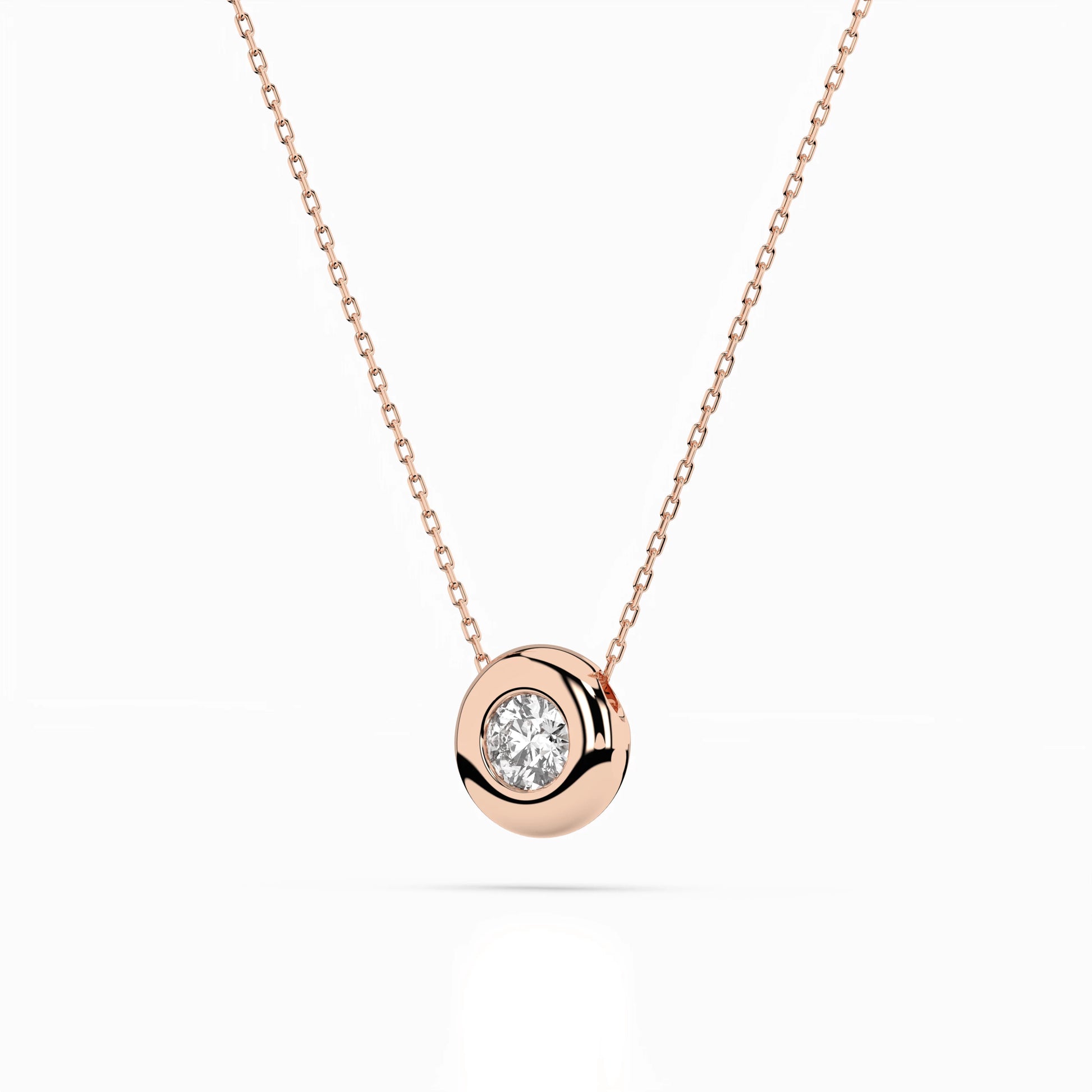 Solitär-Halskette (Rund), 0.25 ct — 104-10007(4.0)