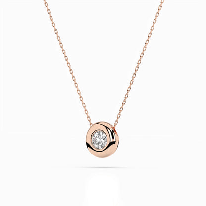 Solitär-Halskette (Rund), 0.25 ct — 104-10007(4.0)