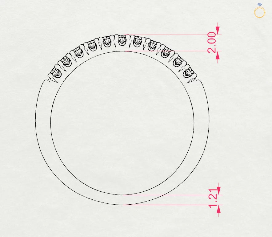 Eternity-Ring (Rund), 0.22 ct — 101-10044/4