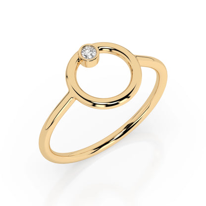 Minimalismus-Ring (Rund), 0.03 ct — 101-10170