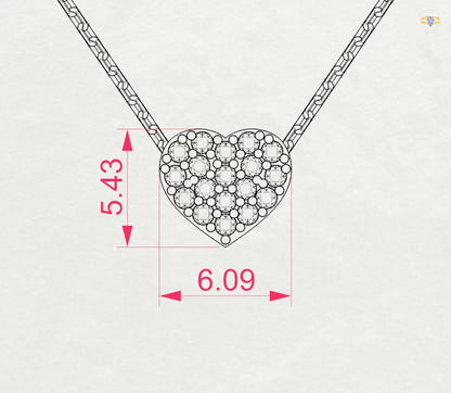 Illusion-Halskette (Rund), 0.09 ct — 104-10059