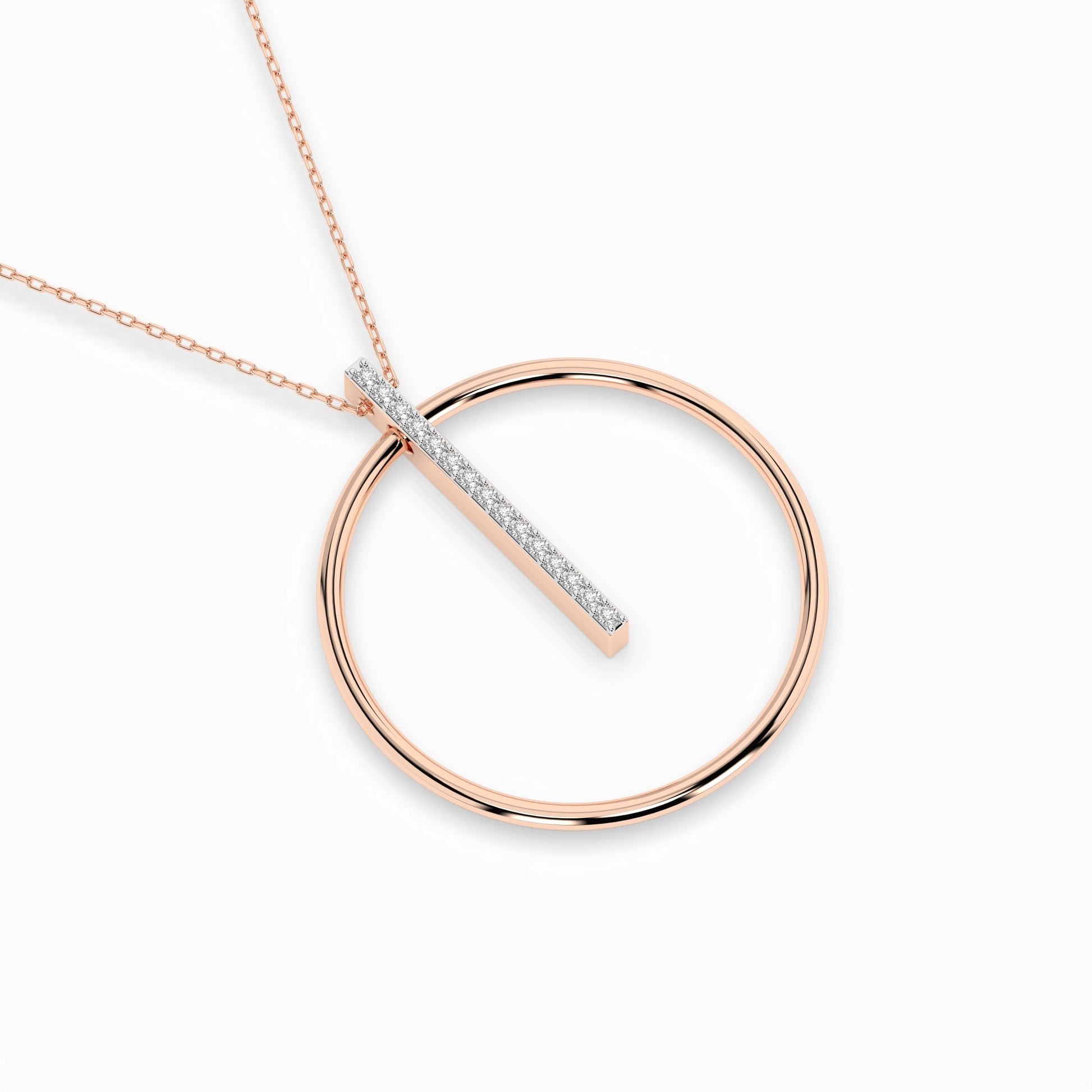 Minimalismus-Halskette (Rund), 0.09 ct — 104-10047