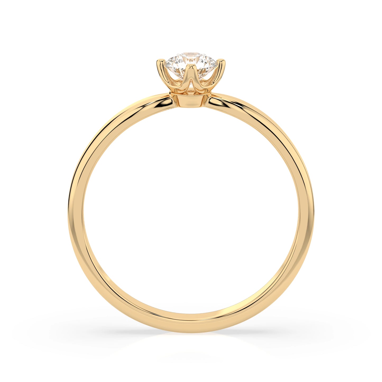 Solitär-Ring (Rund), 0.3 ct — 101-10041(4.2)