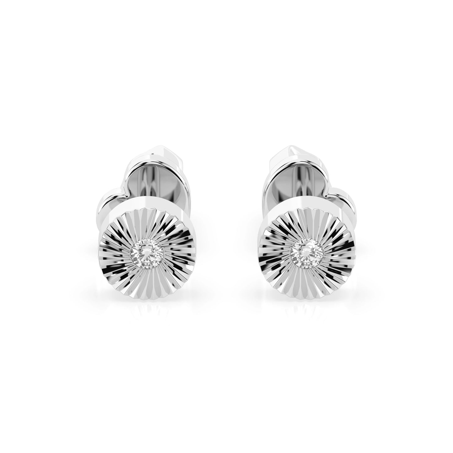 Minimalismus-Ohrringe (Rund), 0.04 ct — 102-10049