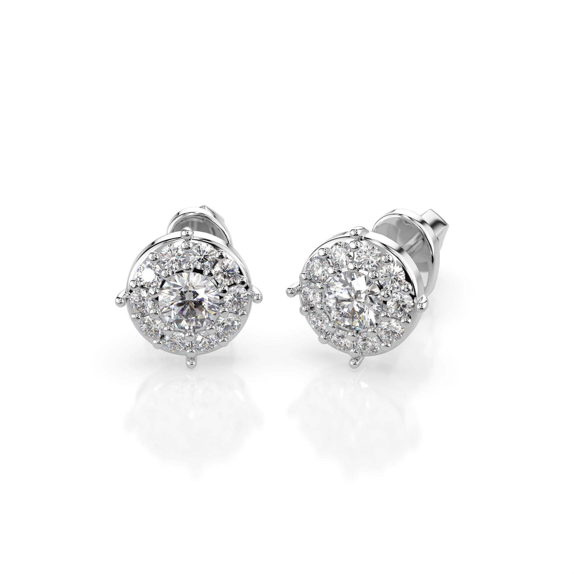Solitär-Eternity-Ohrringe (Rund), 0.12 ct — 102-10017(2.5)