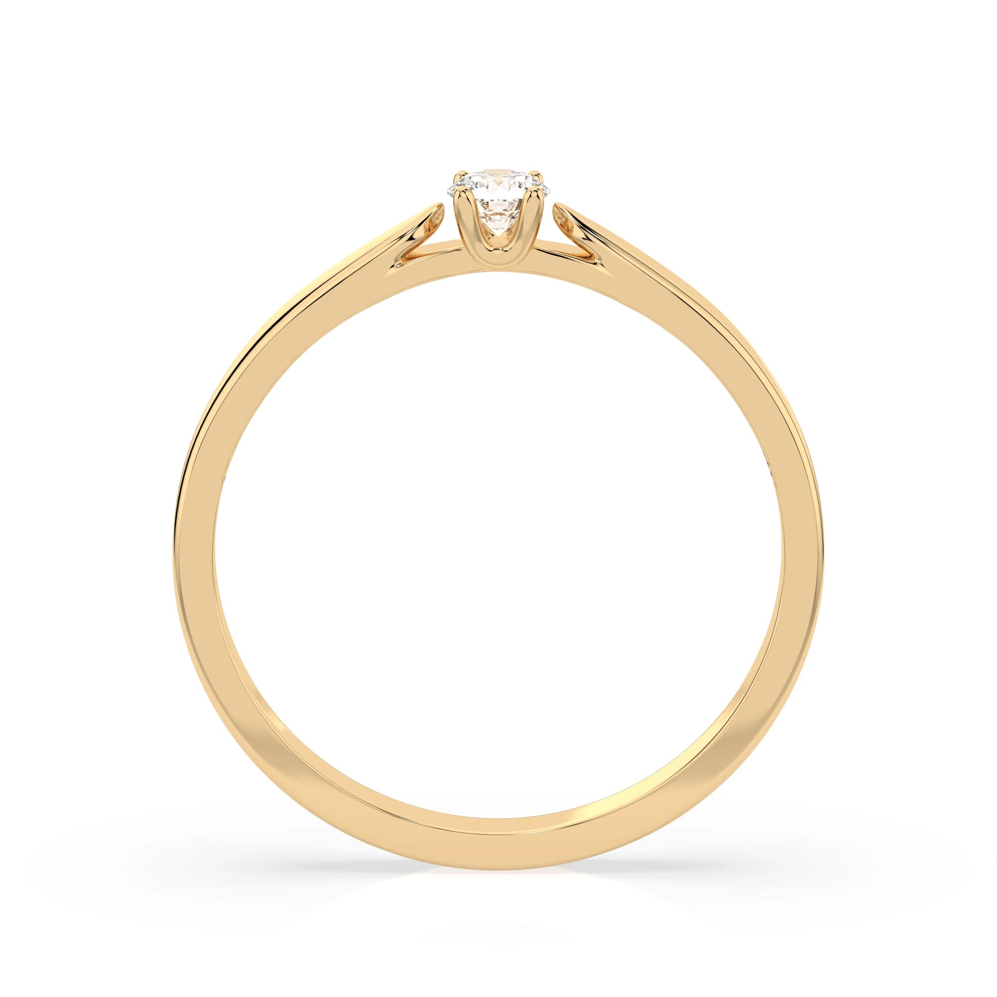 Solitär-Ring (Rund), 0.08 ct — 101-10046(2.7)