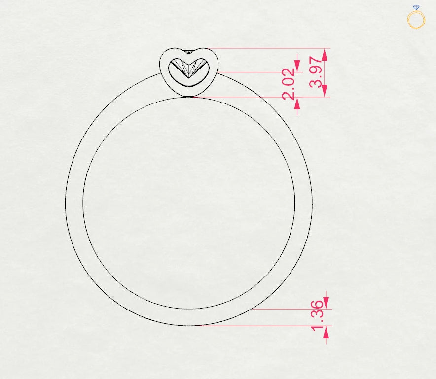 Solitär-Ring (Rund), 0.15 ct — 101-10013(3.4)