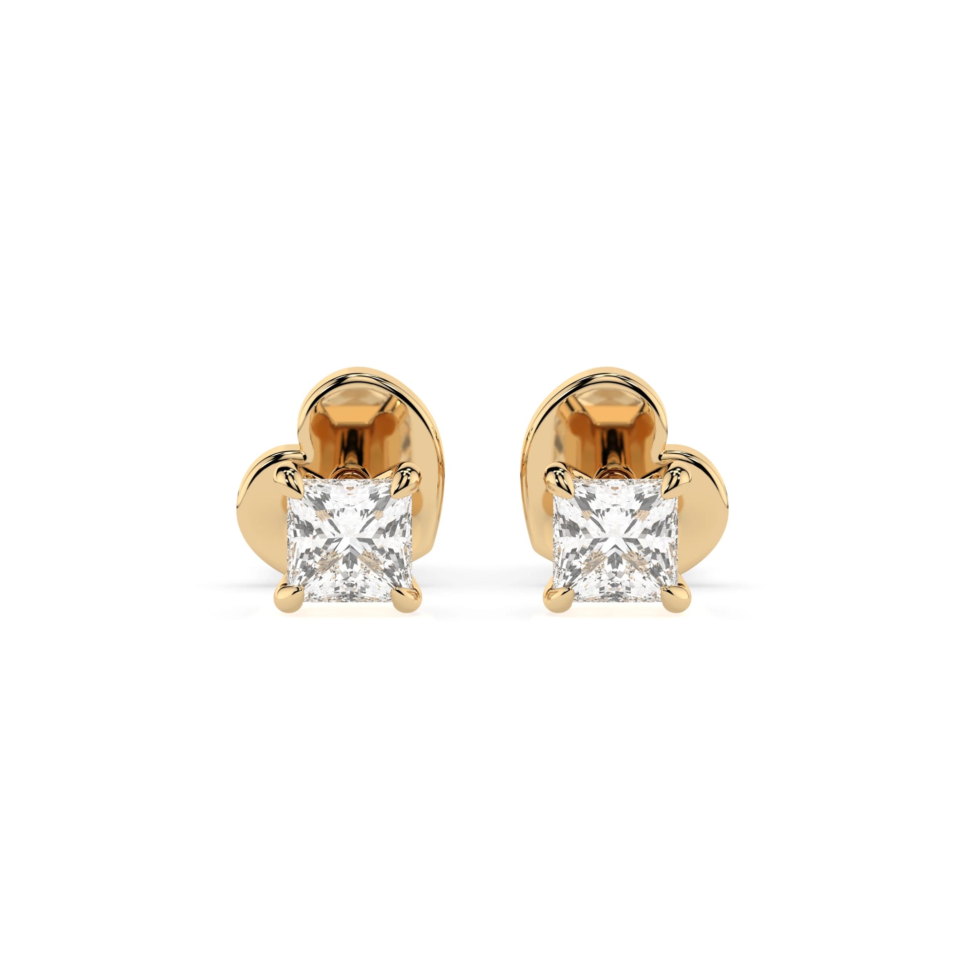 Solitär-Schmetterling-Ohrringe (Prinzess), 0.34 ct — 102-10113(3.0)PR