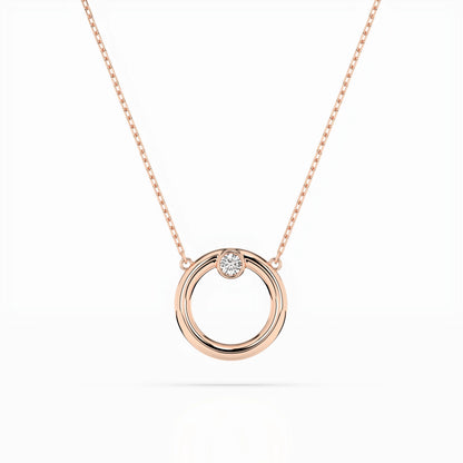 Minimalismus-Halskette (Rund), 0.03 ct — 104-10056