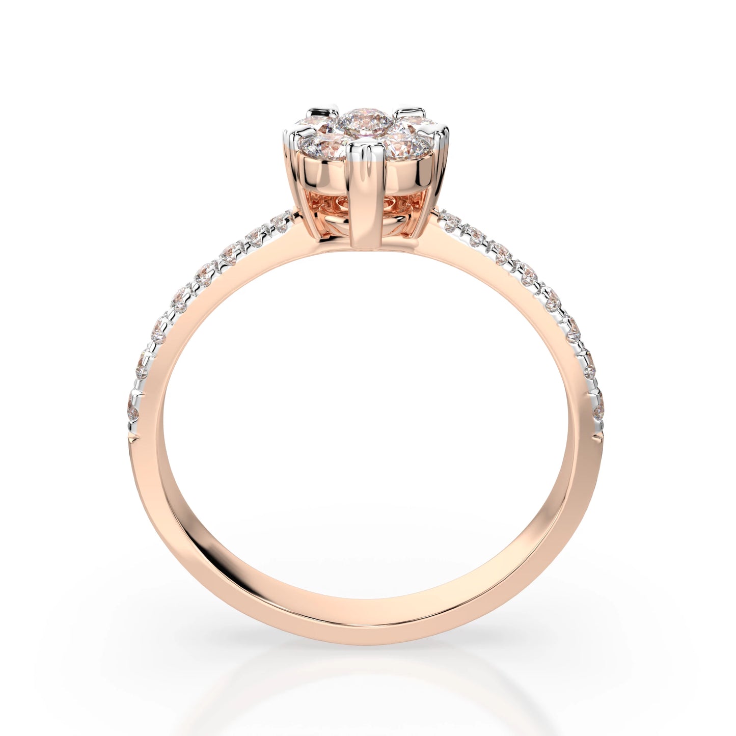 Illusion-Ring (Rund), 0.1 ct — 101-10015/4(3.0)