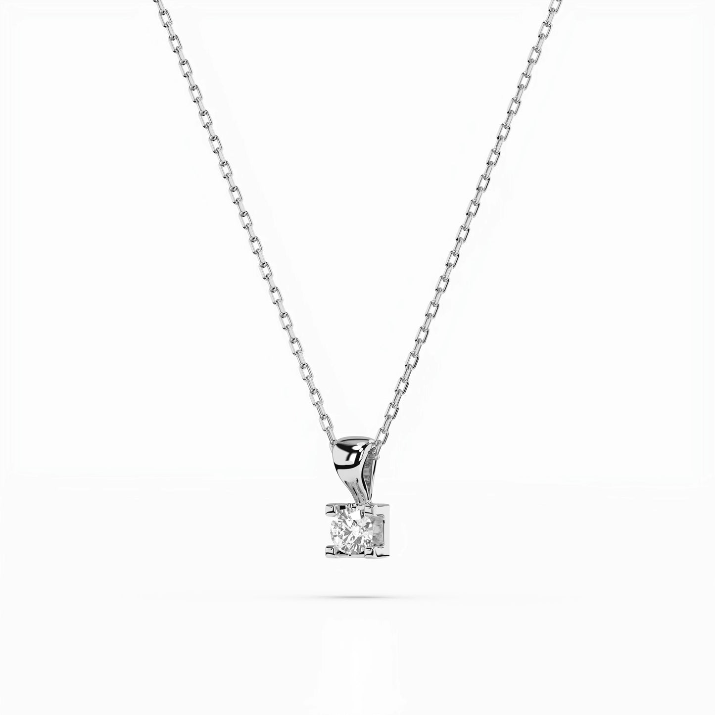 Solitär-Halskette (Rund), 0.08 ct — 104-10013(2.7)