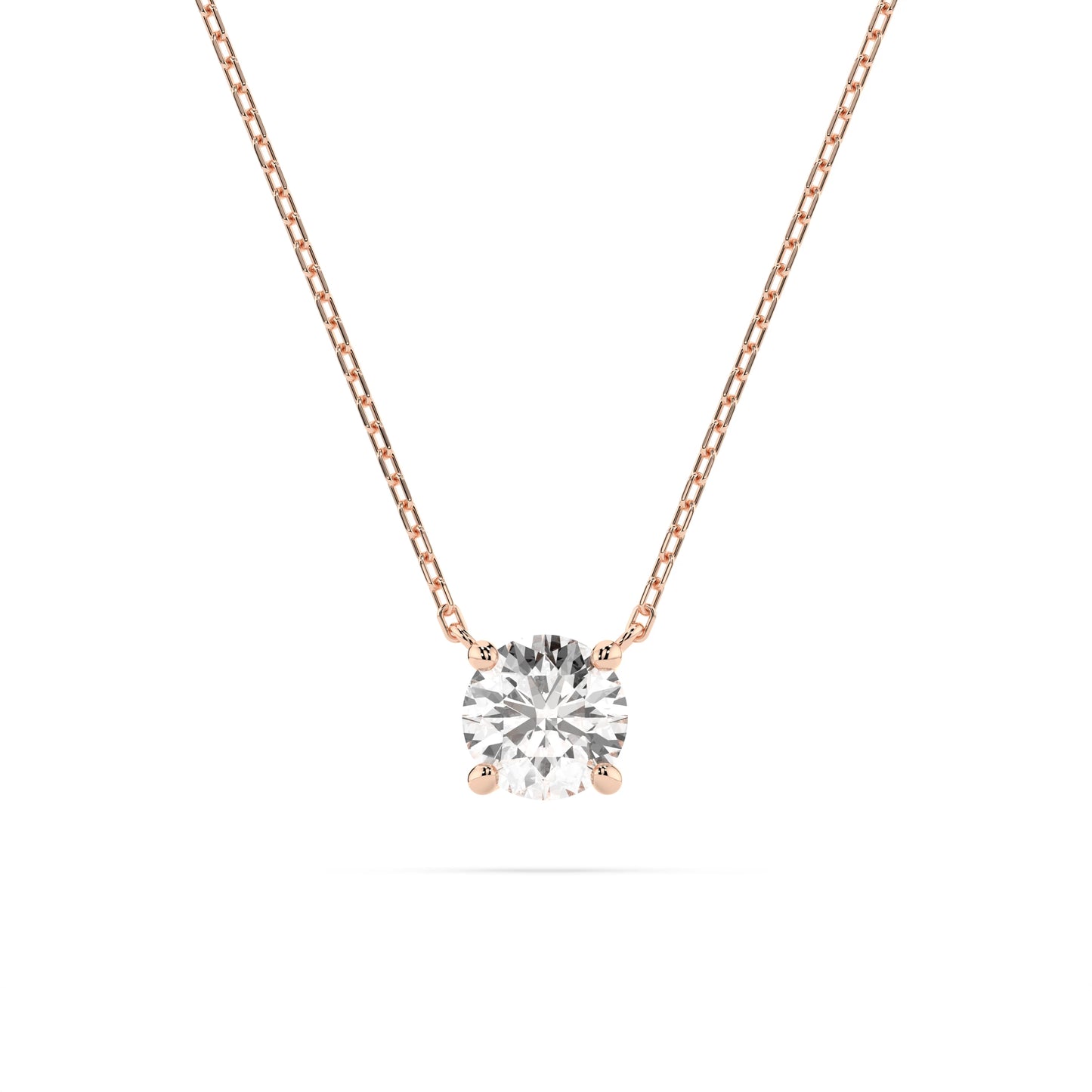 Solitär-Halskette (Rund), 0.3 ct — 104-10040(4.2)