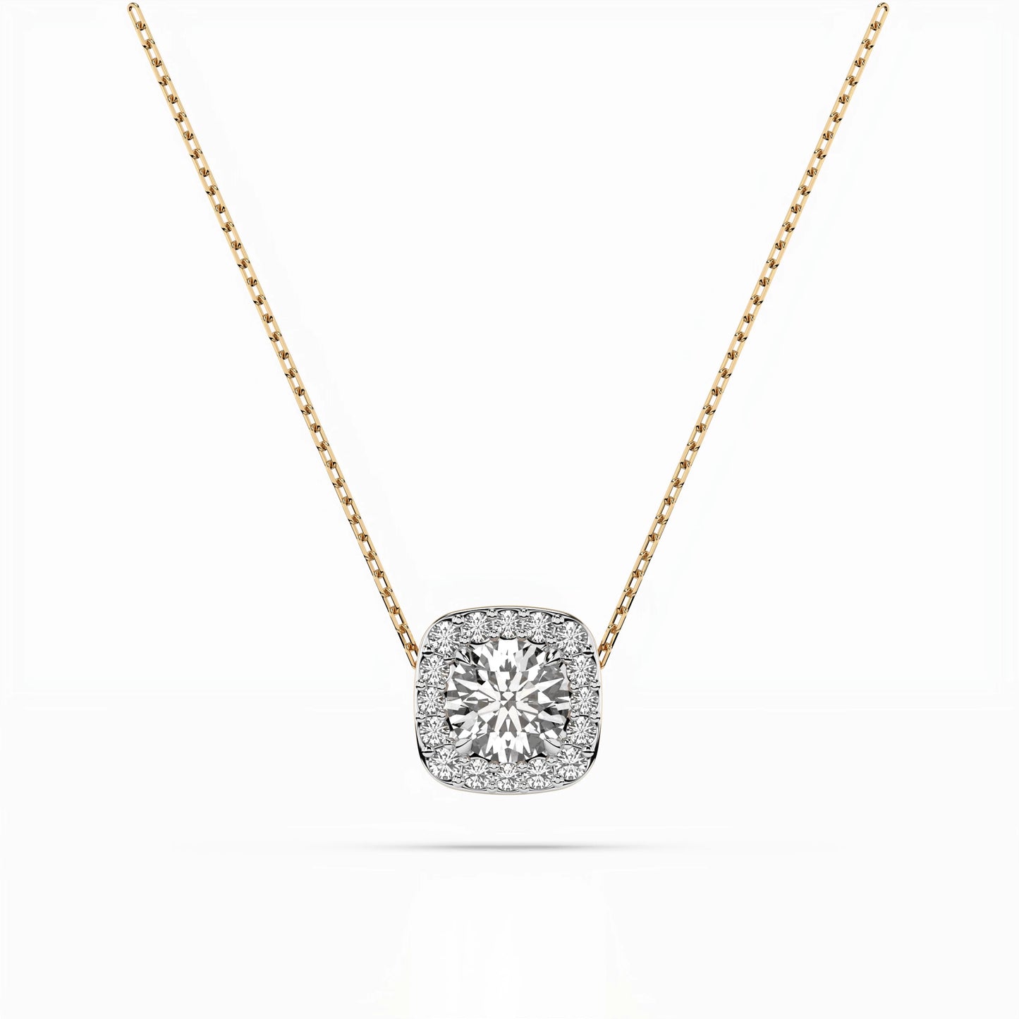 Solitär-Eternity-Halskette (Rund), 0.4 ct — 104-10057(4.7)