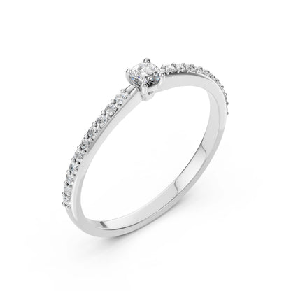 Solitär-Eternity-Ring (Rund), 0.1 ct — 101-10116/2(3.0)