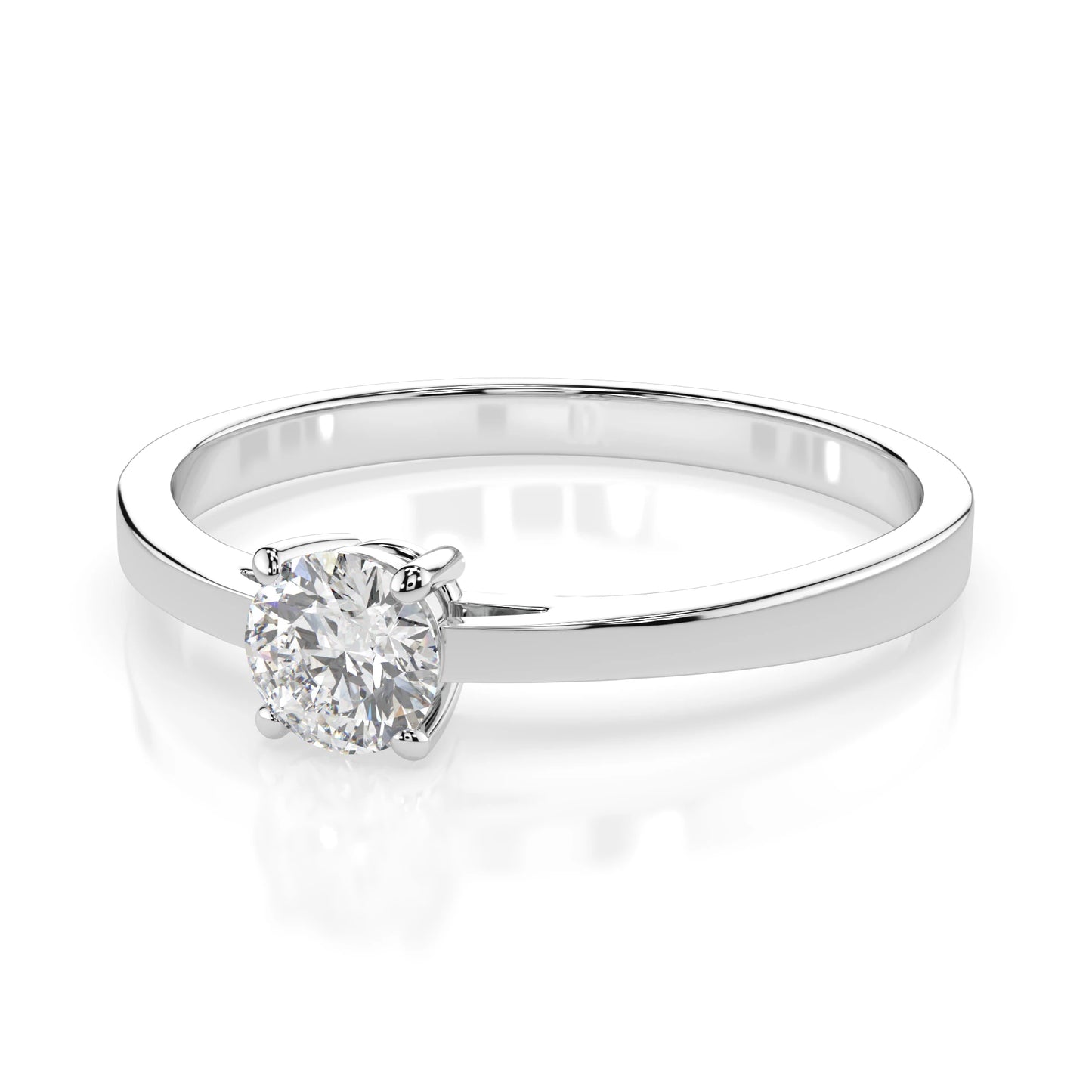 Solitär-Ring (Rund), 0.25 ct — 101-10012/1(4.0)