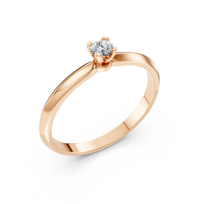 Solitär-Ring (Rund), 0.15 ct — 101-10089(3.4)
