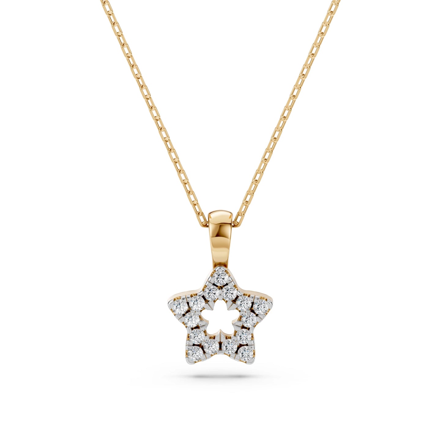 Minimalismus-Halskette (Rund), 0.08 ct — 104-10078