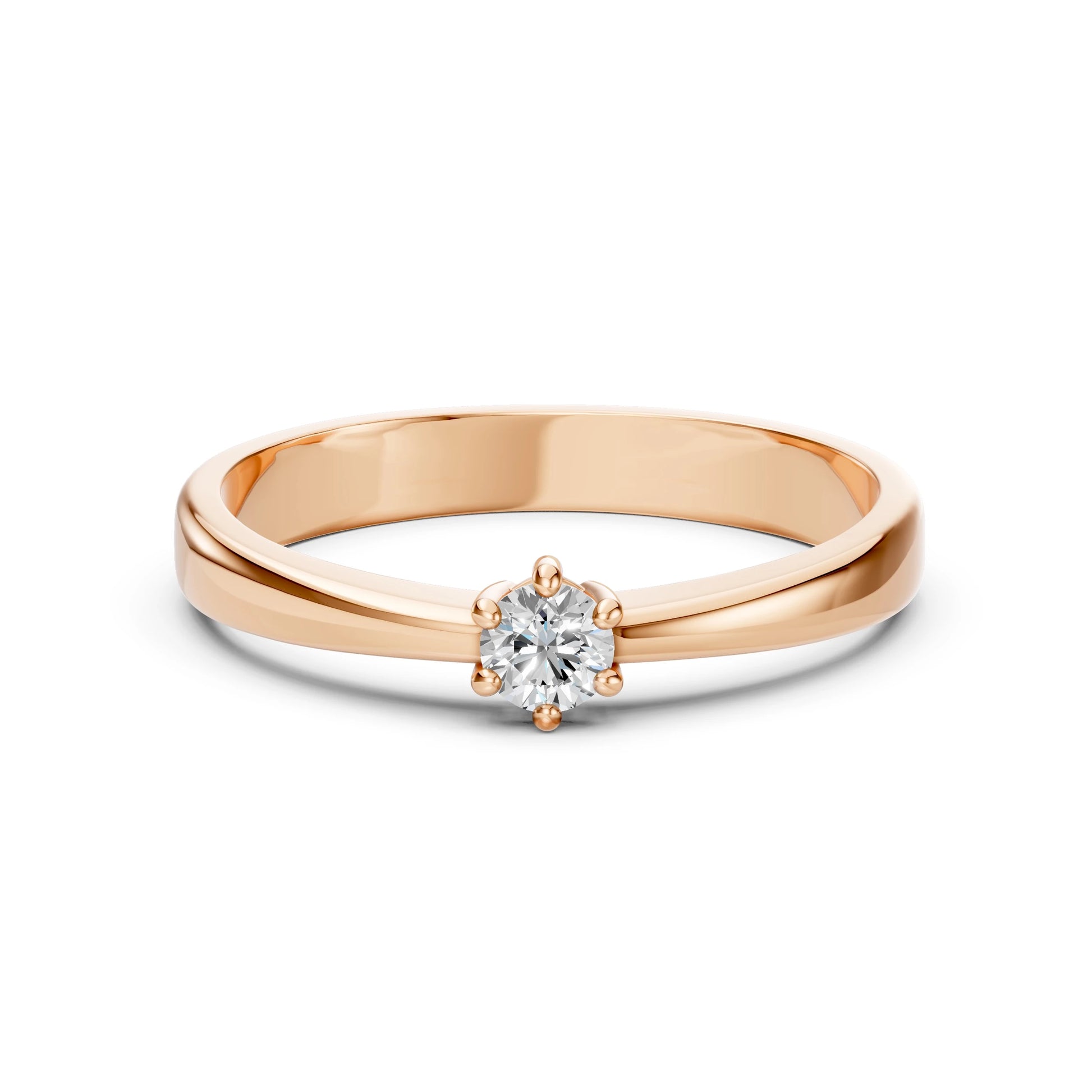 Solitär-Ring (Rund), 0.15 ct — 101-10151(3.4)