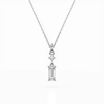 Solitär-Halskette (Baguette), 0.04 ct — 104-10071/2(0.30)BAQ