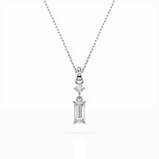Solitär-Halskette (Baguette), 0.04 ct — 104-10071/2(0.30)BAQ