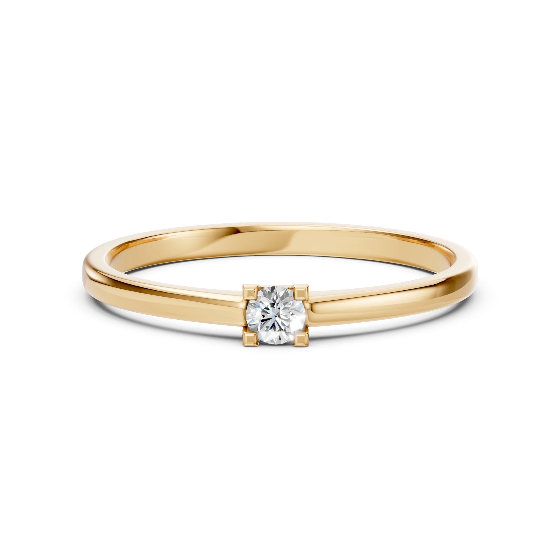 Solitär-Ring (Rund), 0.1 ct — 101-10117(3.0)