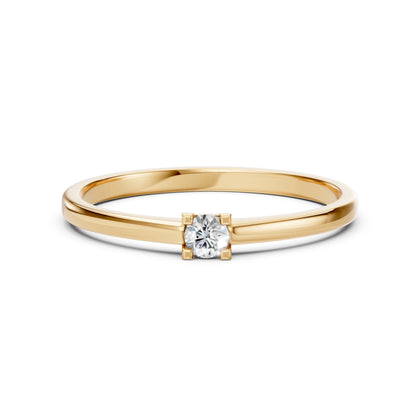 Solitär-Ring (Rund), 0.1 ct — 101-10117(3.0)